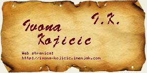 Ivona Kojičić vizit kartica